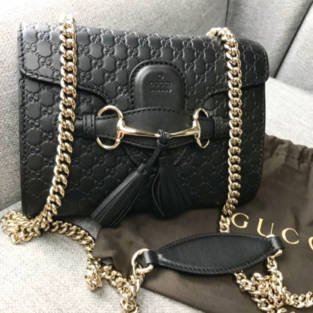 Gucci Mircoguccissima Leather Mini Emily Chain Bag